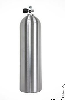 Luxfer Alumiinisäiliö 11,1L/207bar DIN -venttiilillä Harjattu