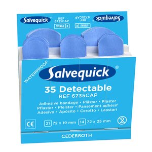 Muovilaastari Salvequick sininen 6x35 kpl/ras